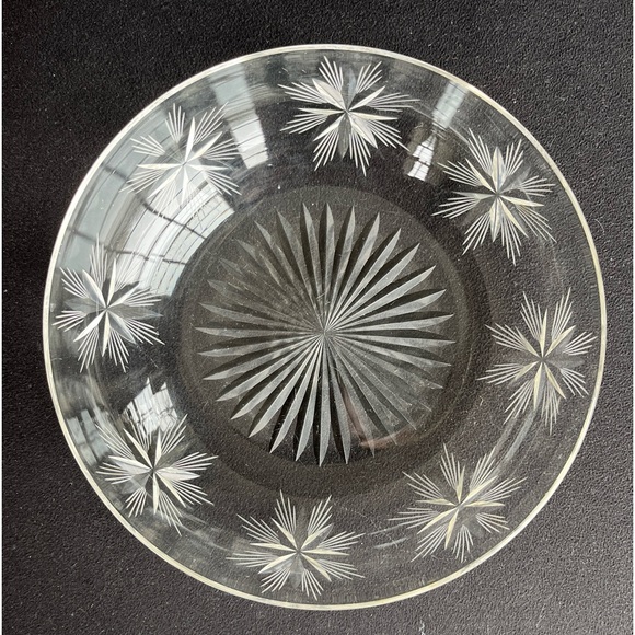 VTG Cut Glass 8” Bowl - Picture 1 of 4